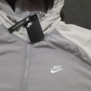 Nike Jacket Full Zip Hoodie Coat Mens Gray Large